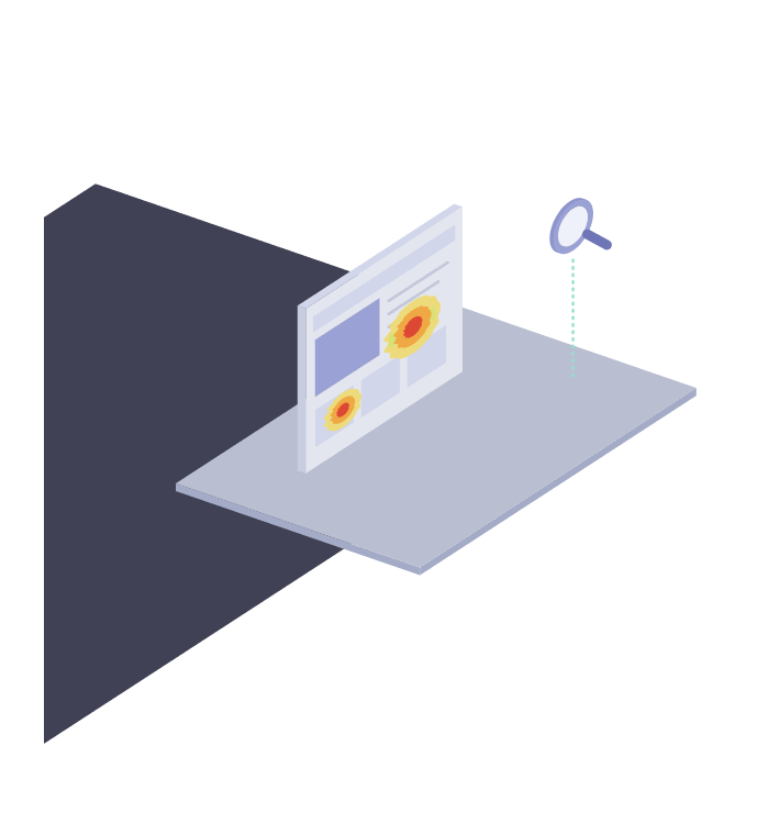Heatmap showing where Shopify visitors click and drop off
