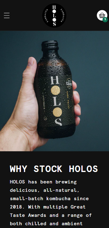 Shopify Agency Portfolio Holos Kombucha Mobile 2