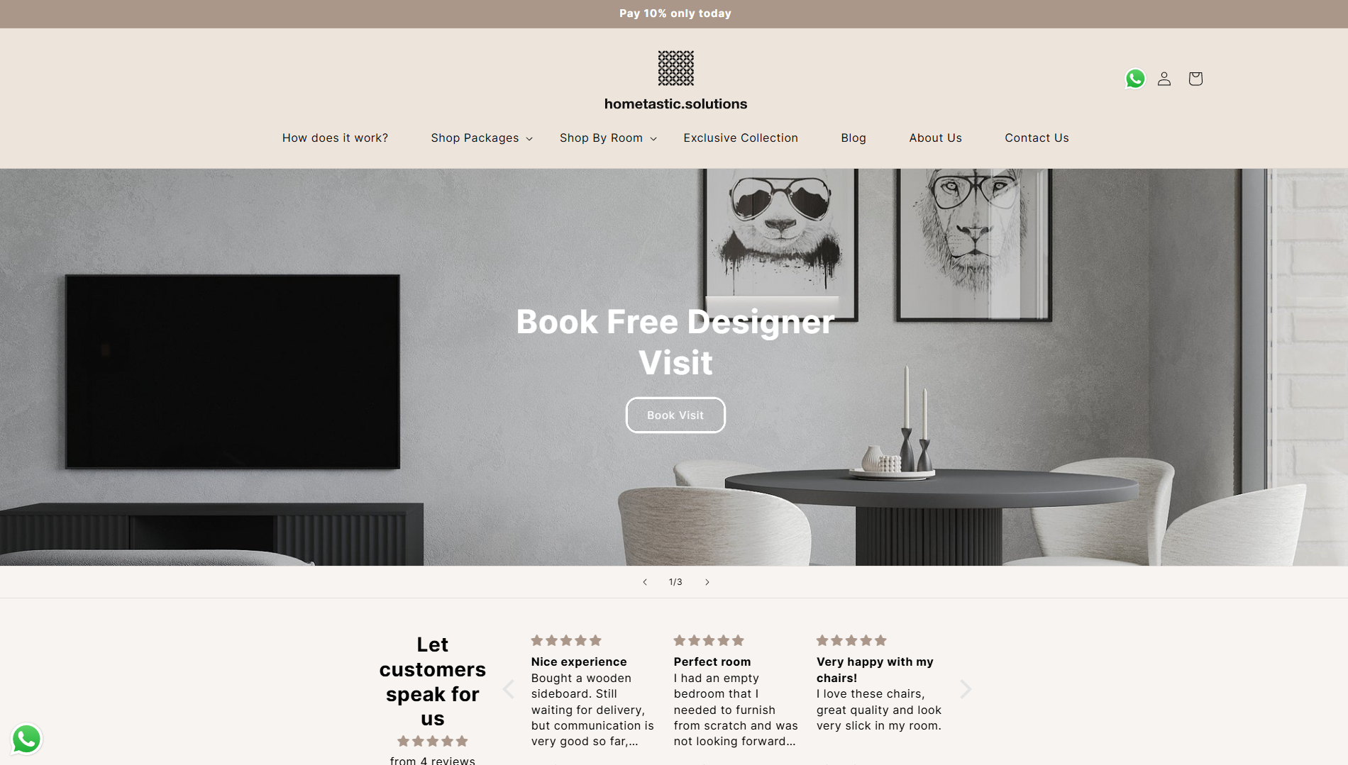 Shopify Agency - Portfolio Hometastic Solutions