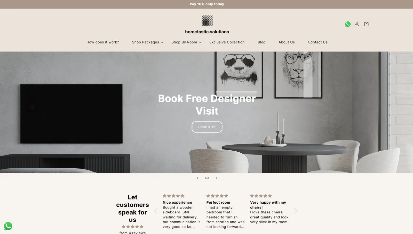 Shopify Agency - Portfolio Hometastic Solutions