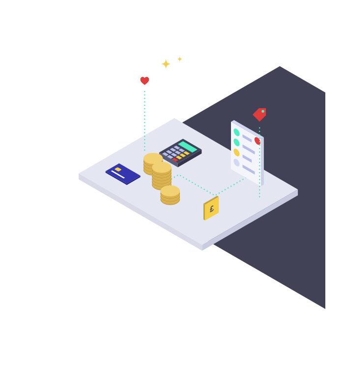 Published price list beside a Shopify store and a map pin